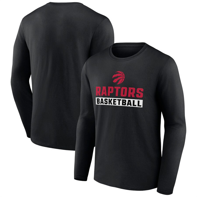 Men's Black Toronto Raptors Let's Go Long Sleeve T-Shirt